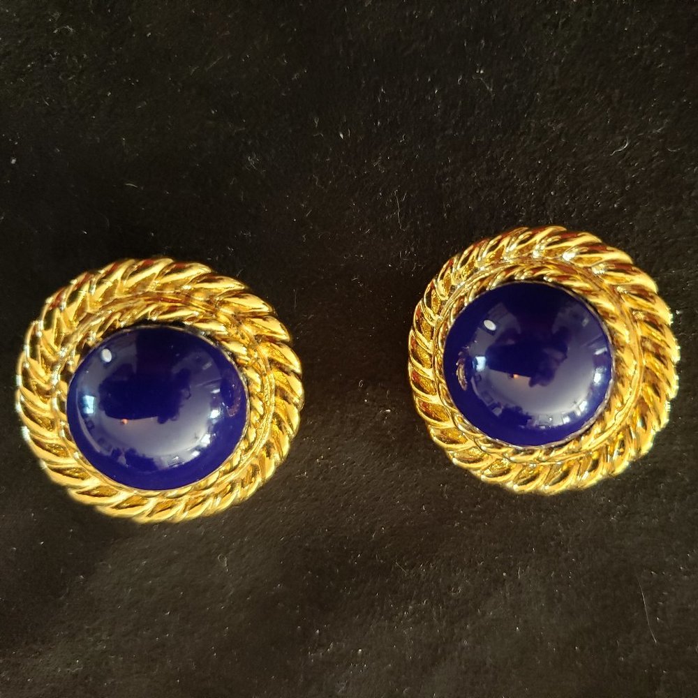 Classic button clip on earrings